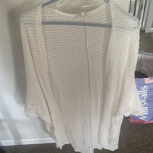 Short sleeve cocoon style cardigan